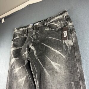 Billionaire Boys Club Jeans Men's 38x32 Black Cosmos Heart Fit Baggy Y2K NEW